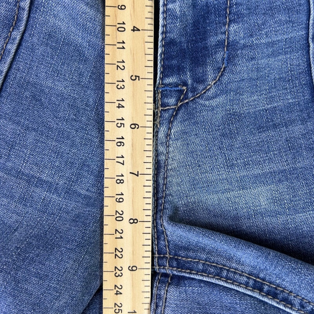 Seven7 Jeans Womens 8 Girlfriend Mid Rise Cropped Capri Denim Blue Jeans - Picture 12 of 12